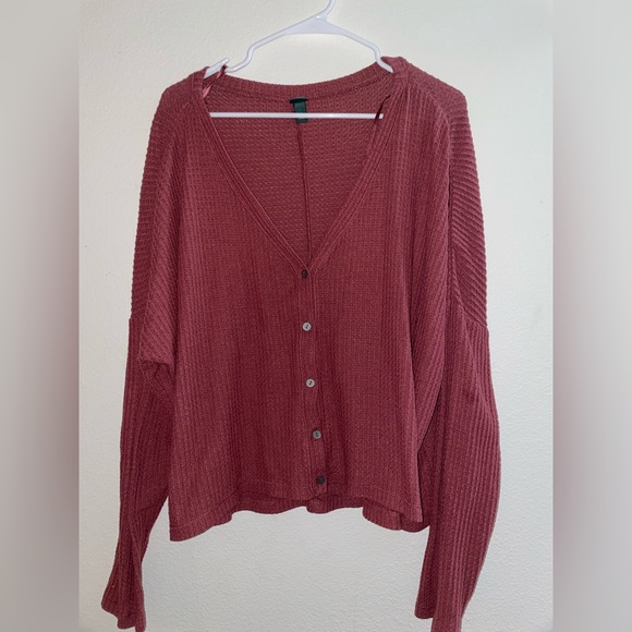 Pink Button Up Sweater - Picture 2 of 5